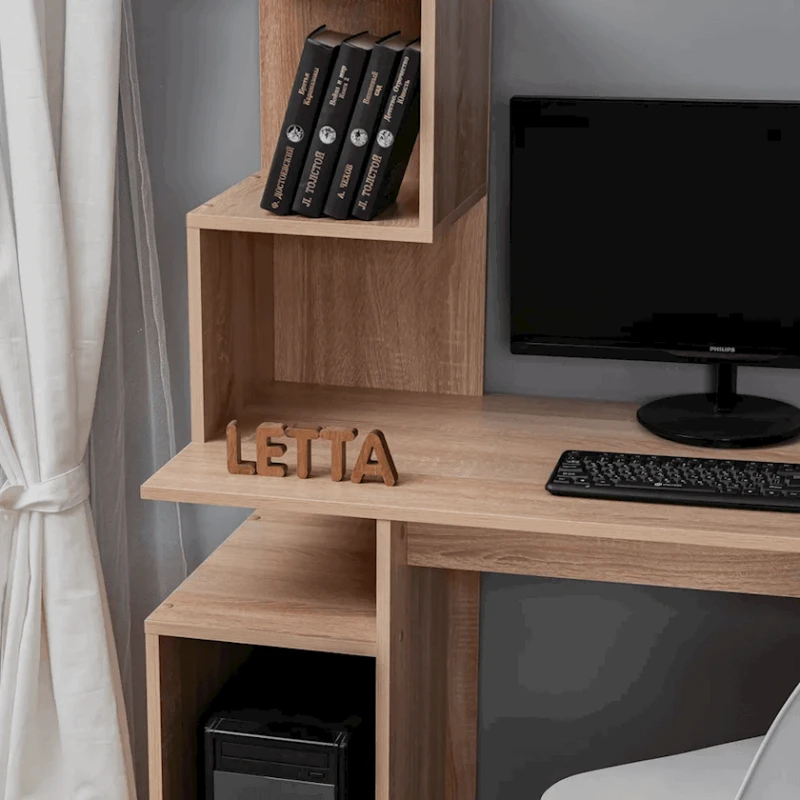 Письменный стол Letta, бежевый, ЛДСП, 110х48х134 см Письменный стол Letta, бежевый, ЛДСП, 110х48х134 см