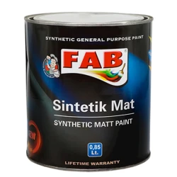 Sintetik boya Fab boya Mat, ağ, 0.85 l