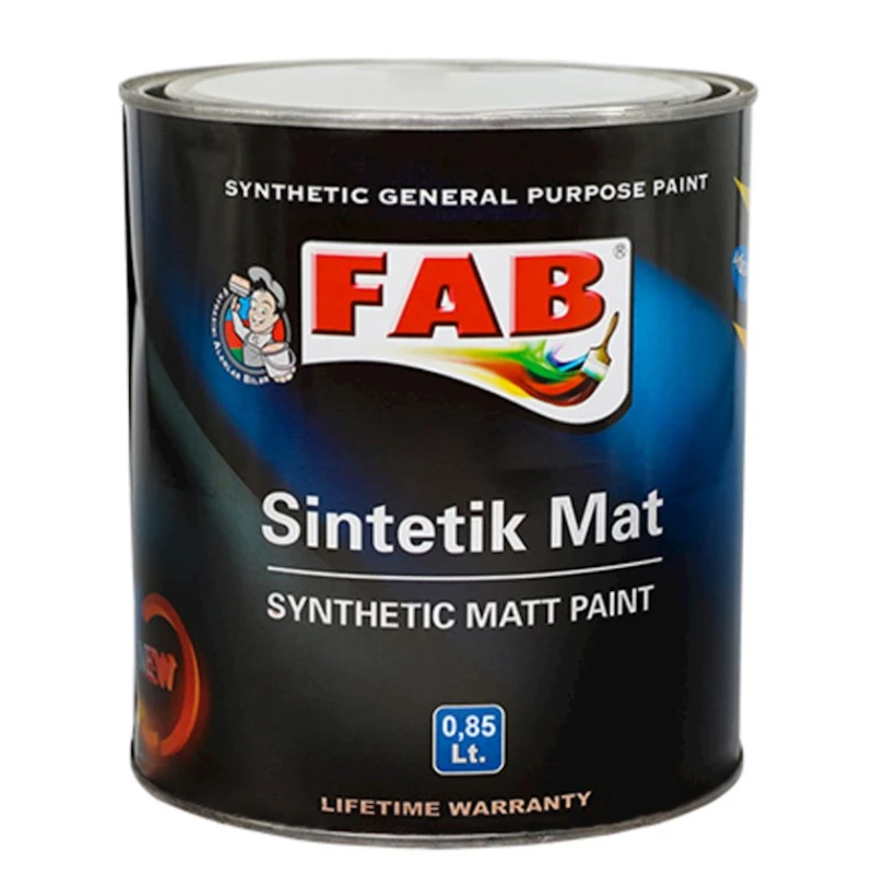 Sintetik boya Fab boya Mat, ağ, 0.85 l Sintetik boya Fab boya Mat, ağ, 0.85 l
