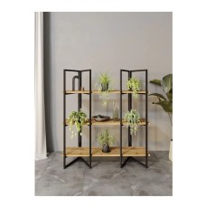 Stellaj 3563_LoftSizBVotan, 90x30x100 sm, LDSP, qəhvəyi