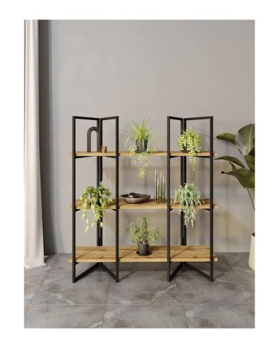 Stellaj 3563_LoftSizBVotan, 90x30x100 sm, LDSP, qəhvəyi