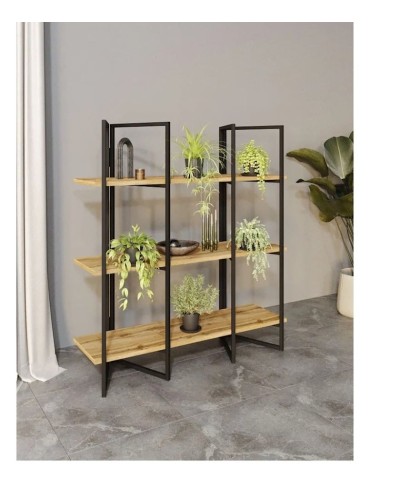 Stellaj 3563_LoftSizBVotan, 90x30x100 sm, LDSP, qəhvəyi