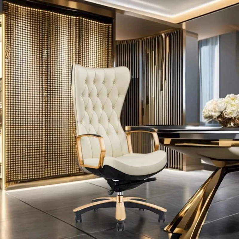 Кресло офисное AH601-1, 165x60 см, бежевое