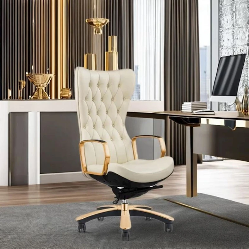 Кресло офисное AH601-1, 165x60 см, бежевое