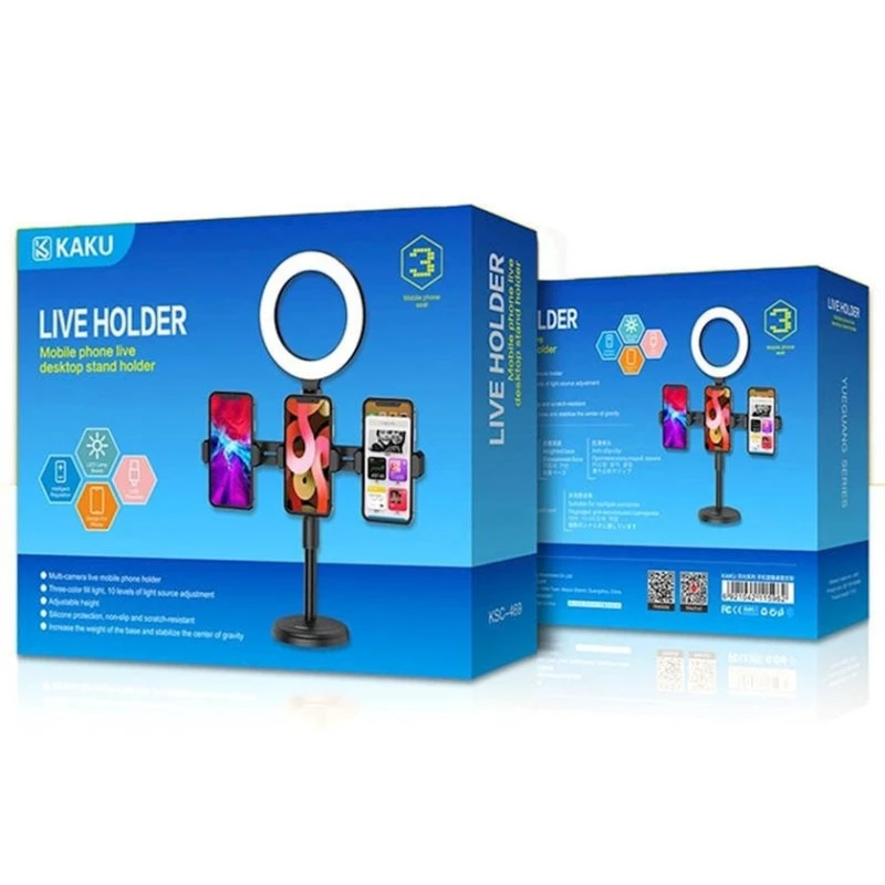 Lampa ilə masaüstü tutacaq smartfon üçün Kaku KSC-469