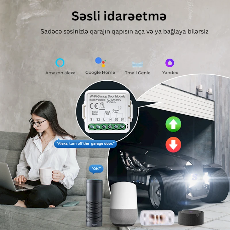 Датчик открытия дверей и ворот Tuya Wi-Fi + Bluetooth Датчик открытия дверей и ворот Tuya Wi-Fi + Bluetooth