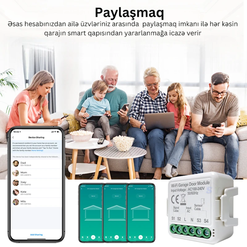 Датчик открытия дверей и ворот Tuya Wi-Fi + Bluetooth Датчик открытия дверей и ворот Tuya Wi-Fi + Bluetooth