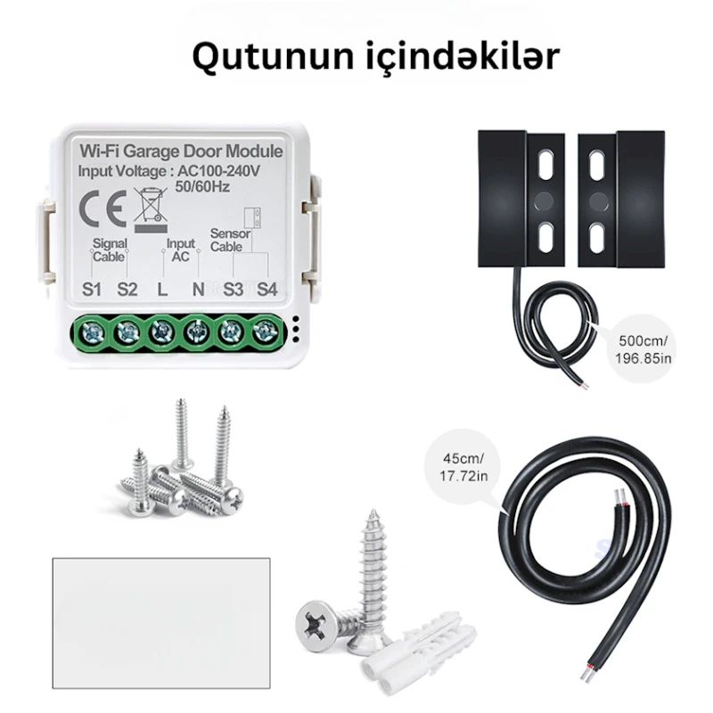 Датчик открытия дверей и ворот Tuya Wi-Fi + Bluetooth Датчик открытия дверей и ворот Tuya Wi-Fi + Bluetooth