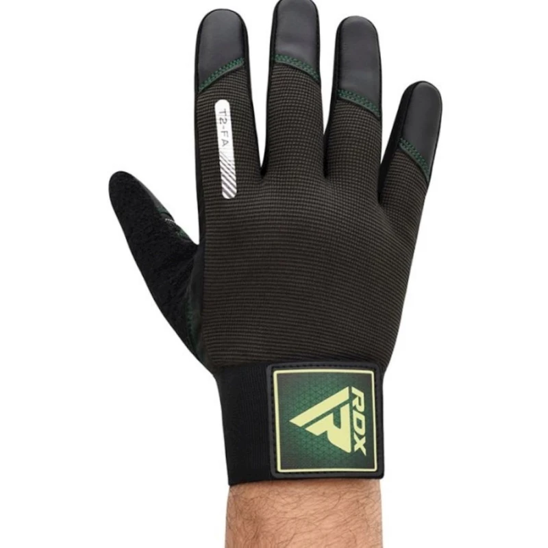 Перчатки для фитнеса RDX WGA-T2FA, размер S, черные/зеленые Перчатки для фитнеса RDX WGA-T2FA, размер S, черные/зеленые