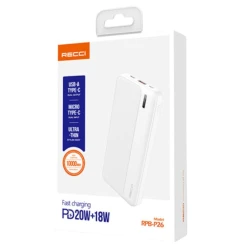 Xarici akkumulyator Recci RPB-26 10000 mAh, White