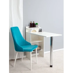 Маникюрный стол Letta, белый, ЛДСП/металл, 98x45x75 см