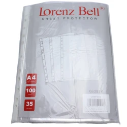 Файлы Lorenz Bell, A4, 35 мкм, 100 шт Файлы Lorenz Bell, A4, 35 мкм, 100 шт