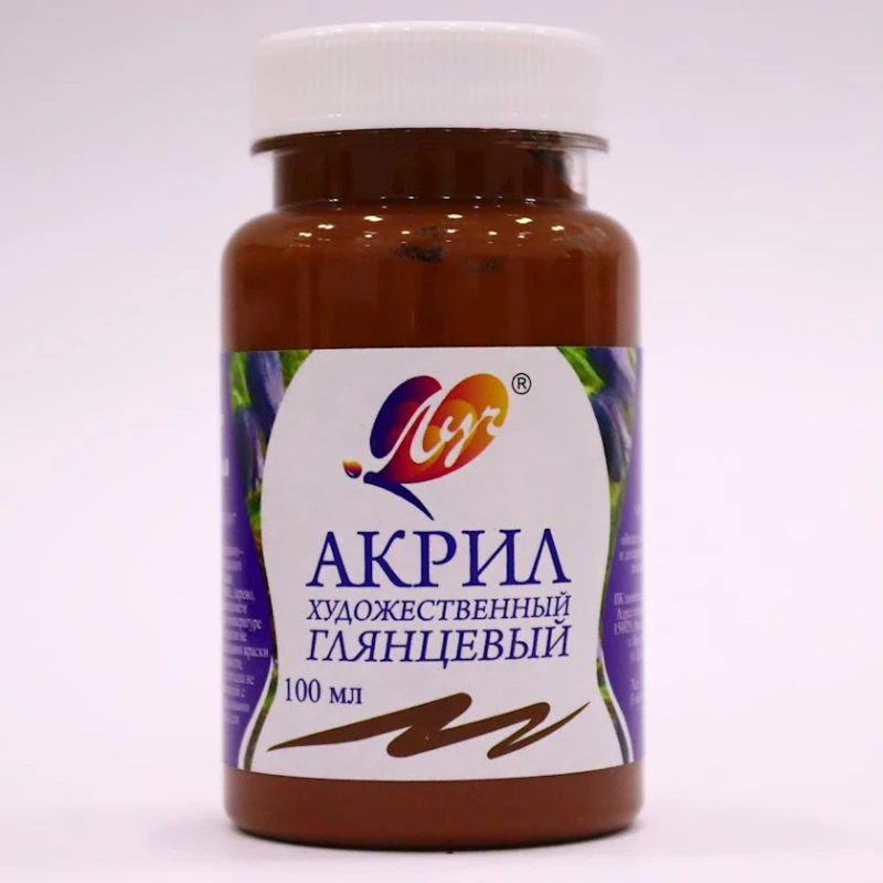 Akril boya Луч, qəhvəyi, 100 ml Akril boya Луч, qəhvəyi, 100 ml