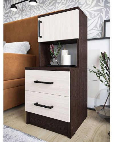 Tumba 35x36.3x83 sm, LDSP, Ağ/Qəhvəyi