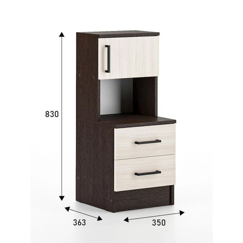 Tumba 35x36.3x83 sm, LDSP, Ağ/Qəhvəyi Tumba 35x36.3x83 sm, LDSP, Ağ/Qəhvəyi