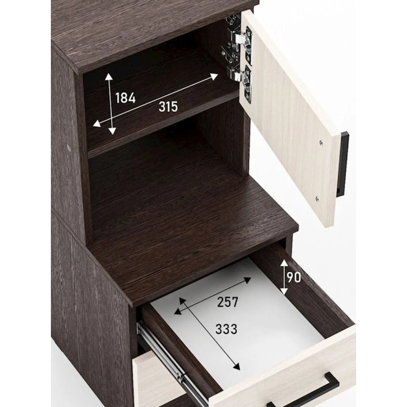 Tumba 35x36.3x83 sm, LDSP, Ağ/Qəhvəyi Tumba 35x36.3x83 sm, LDSP, Ağ/Qəhvəyi