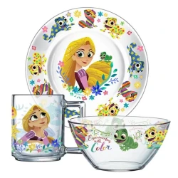Qab-qacaq dəsti Осз Disney Rapunsel şüşə, 3 parça