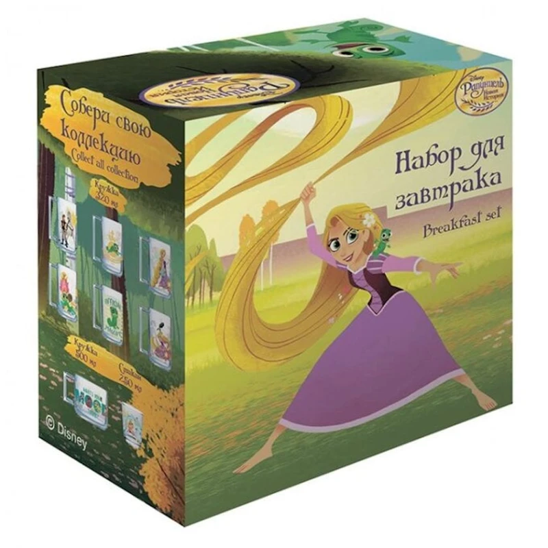 Qab-qacaq dəsti Осз Disney Rapunsel şüşə, 3 parça Qab-qacaq dəsti Осз Disney Rapunsel şüşə, 3 parça