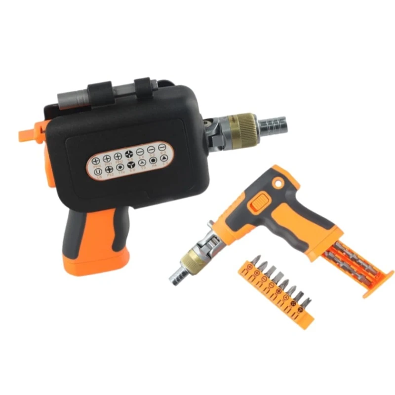 Многофункциональная отвертка F35-ag-349, металл/пластик, черная/оранжевая, 15 см