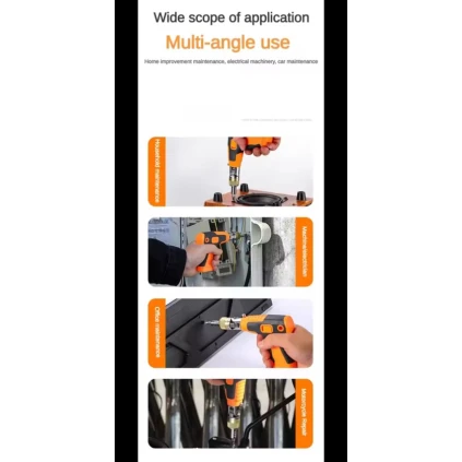 Многофункциональная отвертка F35-ag-349, металл/пластик, черная/оранжевая, 15 см