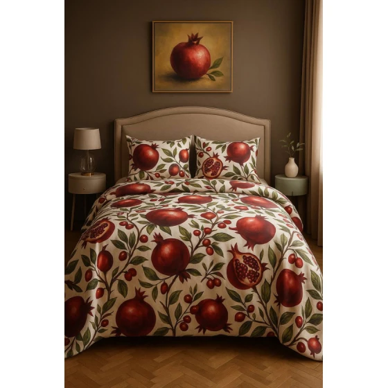 Комплект постельного белья Narlı 1448, простыня 240x260 см, пододеяльник 200x220, наволочка 50x70 см (2 шт), двуспальный, поликоттон, разноцветный