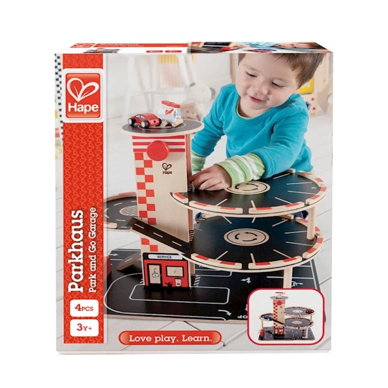 Паркинг деревянный с вертолётной площадкой Hape