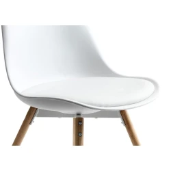 Стул JYSK Kastrup, полиэстер, белый, 49х84х55 см, 2 шт Стул JYSK Kastrup, полиэстер, белый, 49х84х55 см, 2 шт