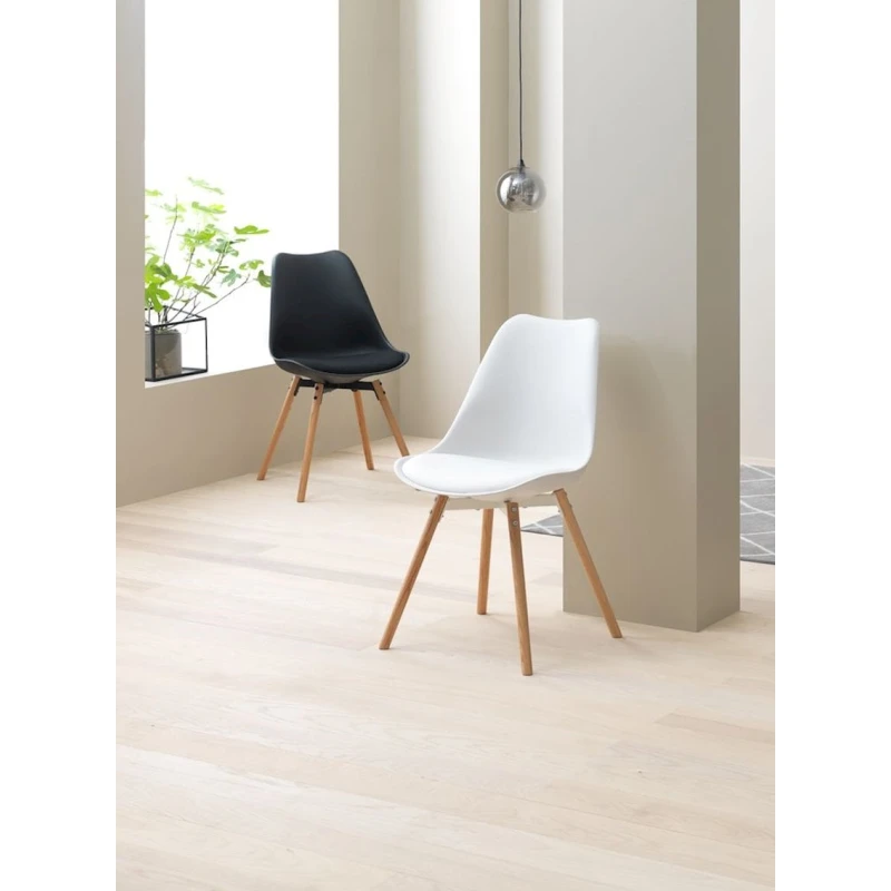 Стул JYSK Kastrup, полиэстер, белый, 49х84х55 см, 2 шт Стул JYSK Kastrup, полиэстер, белый, 49х84х55 см, 2 шт