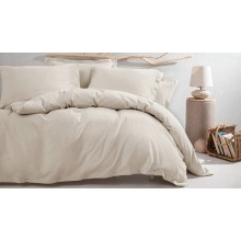 Yataq dəsti Yataş Annie XL, yorğan üzü 220x240 sm, mələfə 240х280 sm, yastıq üzü 50x70 sm (2 əd), ikinəfərlik, pambıq/kətan, bej