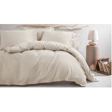 Yataq dəsti Yataş Annie XL, yorğan üzü 220x240 sm, mələfə 240х280 sm, yastıq üzü 50x70 sm (2 əd), ikinəfərlik, pambıq/kətan, bej