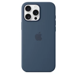 MagSafe ilə Silikon Case iPhone 16 pro max Storm Blue