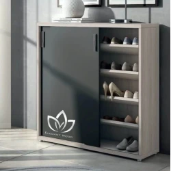 Тумба для обуви Elegant Wood, ламинат, антрацит, 108х117.1х49 см Тумба для обуви Elegant Wood, ламинат, антрацит, 108х117.1х49 см