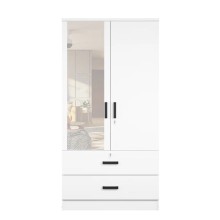 Şkaf Art Mebel Art-60-11, LDSP, ağ, 50x60x210 sm