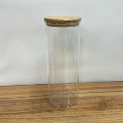 Saxlama qabı, 1 əd, 15x7 sm, şəffaf/qəhvəyi, yumru