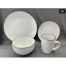 Набор столовой посуды 911miv-N35, керамика, белый, 4 персон, 16 предметов Набор столовой посуды 911miv-N35, керамика, белый, 4 персон, 16 предметов