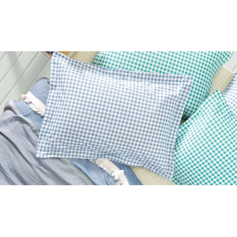 Комплект постельного белья Yataş Mattia, пике 160x230 см, простыня 100x200x35 см, наволочка 50x70 см, односпальный, хлопок, синий