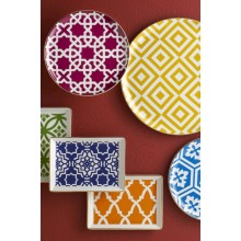 Süfrə qab-qacaq dəsti Porland Morocco 04AP021276, 18 parça, 6 nəfərlik, farfor, rəngbərəng