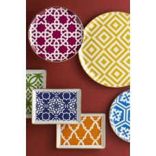 Süfrə qab-qacaq dəsti Porland Morocco 04AP021276, 18 parça, 6 nəfərlik, farfor, rəngbərəng
