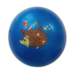 Надувной мяч 016612K с принтом ёжика, синий Надувной мяч 016612K с принтом ёжика, синий