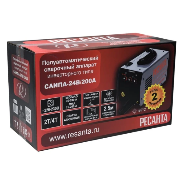 Yarımavtomat qaynaq aparatı Ресанта САИПА 24V/200A MIG Yarımavtomat qaynaq aparatı Ресанта САИПА 24V/200A MIG