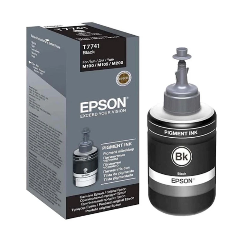 Контейнер с чернилами Epson Black Ink bottle for M100. M200. M105 (C13T77414A)