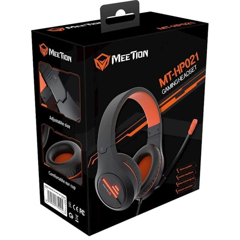 Наушники-гарнитура Meetion HP021 Gaming Black/ Orange Наушники-гарнитура Meetion HP021 Gaming Black/ Orange