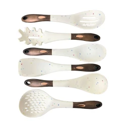 Mətbəx ləvazimatları dəsti ZGH_00377, 7 əd, altlıq ilə, silikon, bej