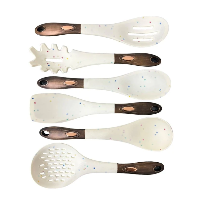 Mətbəx ləvazimatları dəsti ZGH_00377, 7 əd, altlıq ilə, silikon, bej