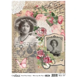 Рисовая бумага для декупажа Cadence Metal Leaf Rice Paper Silver 007, А3, 29.7x42 см Рисовая бумага для декупажа Cadence Metal Leaf Rice Paper Silver 007, А3, 29.7x42 см