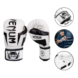 Boks əlcəyi Venum 4002, ağ/qara, ölçü 14