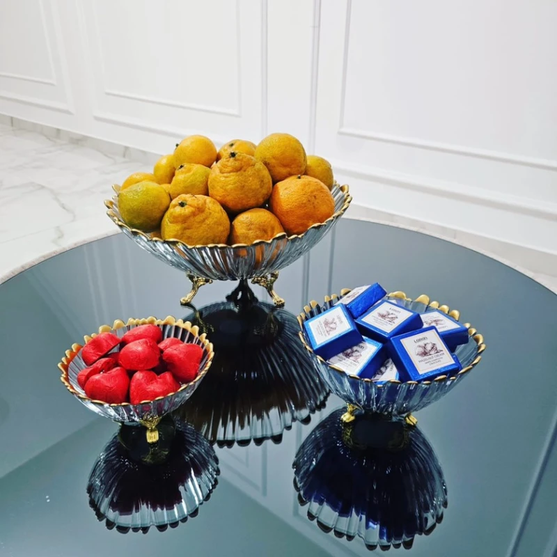 Набор Gallery Home GLR-061, прозрачные/золотистые, 3 предмета Набор Gallery Home GLR-061, прозрачные/золотистые, 3 предмета