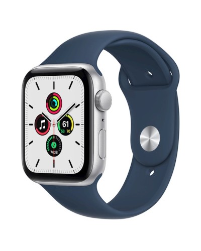 Smart-saat Apple Watch SE GPS 44mm Silver Aluminium Case with Abyss Blue Sport Band (MKQ43LL/A)