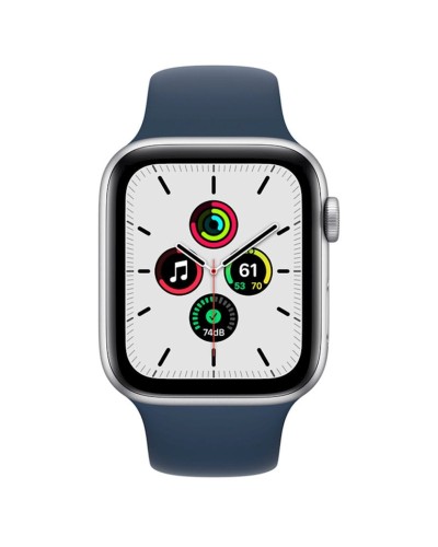 Smart-saat Apple Watch SE GPS 44mm Silver Aluminium Case with Abyss Blue Sport Band (MKQ43LL/A)