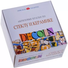 Akril boya dəsti şüşə və keramika üçün Decola, 9x20
